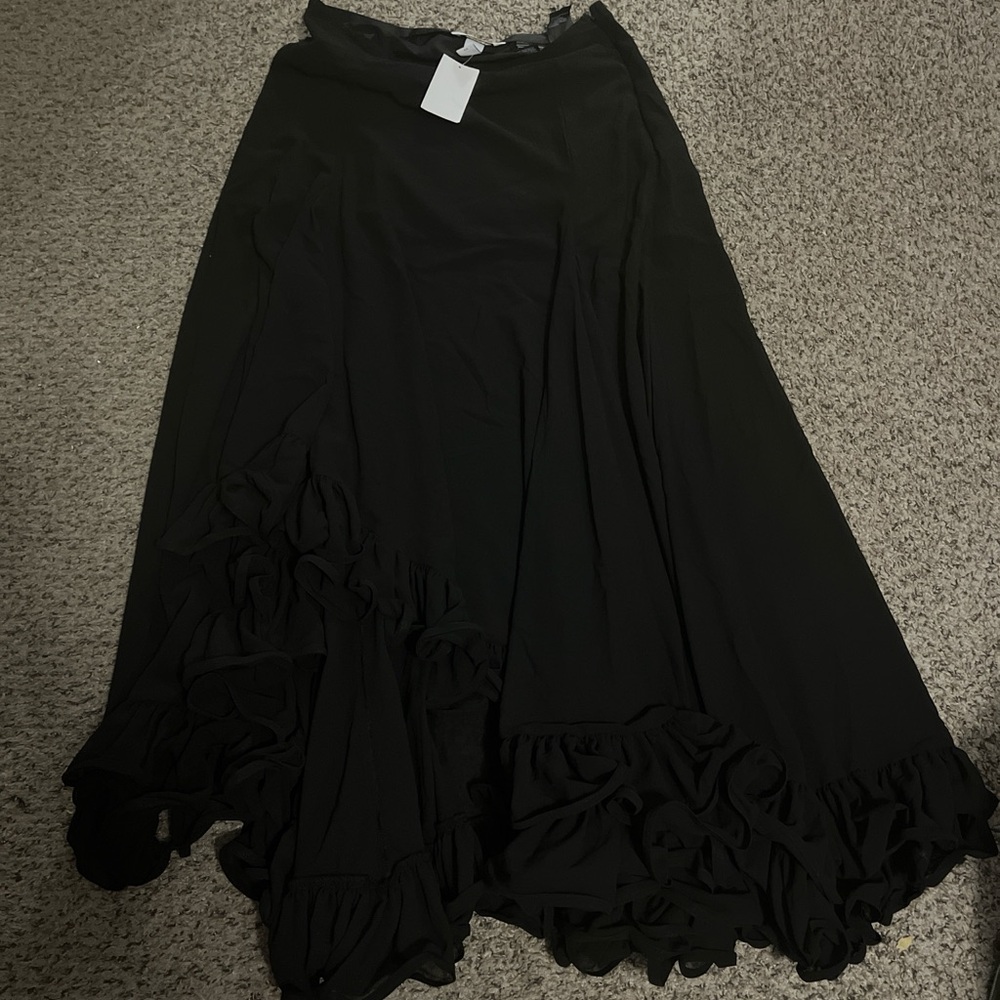 H&M edition black sheer maxi skirt